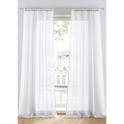 bonprix Gardine aus leichtem Voile (1er Pack) weiß 2 (H/B: 175/140 cm) bonprix Gardine aus leichtem Voile (1er Pack) weiß 2 (H/B: 175/140 cm)