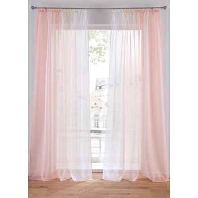 bonprix Gardinen aus leichtem Voile, auch in extra lang (2er Pack) rosa 5 (H/B: 265/144 cm) bonprix Gardinen aus leichtem Voile, auch in extra lang (2er Pack) rosa 5 (H/B: 265/144 cm)
