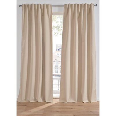 bonprix Verdunkelungsvorhang mit fester Struktur und gleichfarbiger Rückseite (1er Pack) beige 2 (H/B: 175/130 cm) bonprix Verdunkelungsvorhang mit fester Struktur und gleichfarbiger Rückseite (1er Pack) beige 2 (H/B: 175/130 cm)