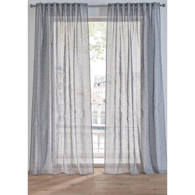 bonprix Vorhang mit Webstreifen (1er Pack) grau 1 (H/B: 225/140 cm) bonprix Vorhang mit Webstreifen (1er Pack) grau 1 (H/B: 225/140 cm)
