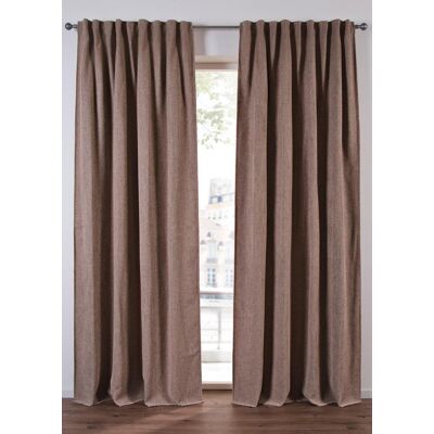 bonprix Abdunkelnder Vorhang mit Struktur (1er Pack) braun 1 (H/B: 145/135 cm) bonprix Abdunkelnder Vorhang mit Struktur (1er Pack) braun 1 (H/B: 145/135 cm)