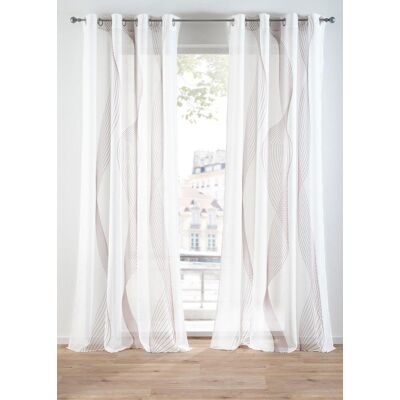 bonprix Gardine mit Wellen Druck (1er Pack) braun 3 (H/B: 225/135 cm) bonprix Gardine mit Wellen Druck (1er Pack) braun 3 (H/B: 225/135 cm)