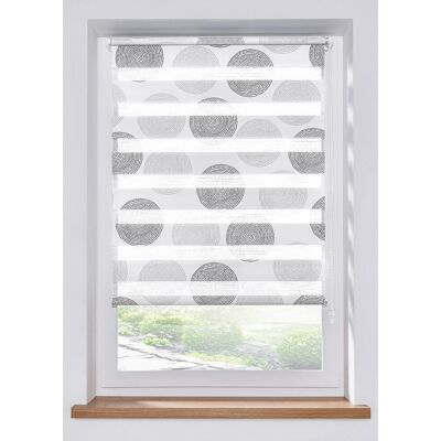 bonprix Doppelrollo mit Kreisen grau 4 (H/B: 130/80 cm) bonprix Doppelrollo mit Kreisen grau 4 (H/B: 130/80 cm)