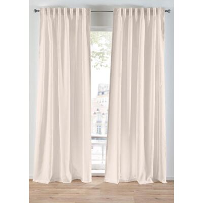 bonprix Gardinen aus recyceltem Material (2er Pack) beige 1 (H/B: 145/135 cm) bonprix Gardinen aus recyceltem Material (2er Pack) beige 1 (H/B: 145/135 cm)