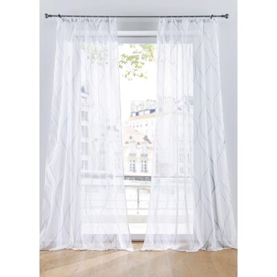 bonprix Gardine mit Wellen, auch in extralang (1er Pack) weiß 1 (H/B: 145/144 cm) bonprix Gardine mit Wellen, auch in extralang (1er Pack) weiß 1 (H/B: 145/144 cm)