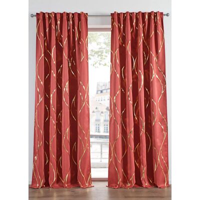 bonprix Abdunkelnder Vorhang mit Glanzdruck (1er Pack) rot 4 (H/B: 245/130 cm) bonprix Abdunkelnder Vorhang mit Glanzdruck (1er Pack) rot 4 (H/B: 245/130 cm)