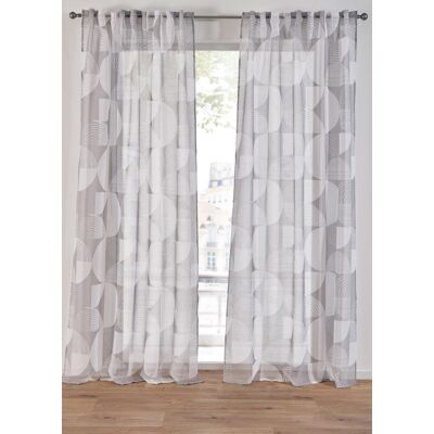 bonprix Gardine mit recyceltem Polyester mit Druck (1er Pack) grau 1 (H/B: 145/135 cm) bonprix Gardine mit recyceltem Polyester mit Druck (1er Pack) grau 1 (H/B: 145/135 cm)