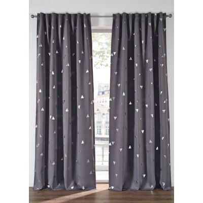 bonprix Abdunkelnder Vorhang mit Glanz, auch in extralang (1er Pack) grau 1 (H/B: 145/130 cm) bonprix Abdunkelnder Vorhang mit Glanz, auch in extralang (1er Pack) grau 1 (H/B: 145/130 cm)