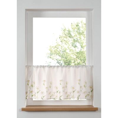 bonprix Scheibengardine mit Blumen Druck weiß 1 (H/B: 30/90 cm) bonprix Scheibengardine mit Blumen Druck weiß 1 (H/B: 30/90 cm)