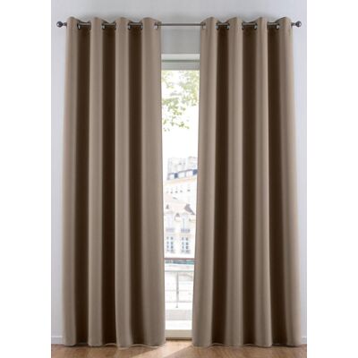 bonprix Abdunkelnder Vorhang, in vielen Größen (1er Pack) braun 5 (H/B: 145/270 cm) bonprix Abdunkelnder Vorhang, in vielen Größen (1er Pack) braun 5 (H/B: 145/270 cm)