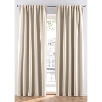 bonprix Abdunkelnder Vorhang, in vielen Größen (1er Pack) beige 8 (H/B: 245/270 cm) bonprix Abdunkelnder Vorhang, in vielen Größen (1er Pack) beige 8 (H/B: 245/270 cm)