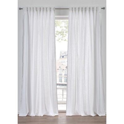 bonprix Leinen Baumwoll Vorhang (1er Pack) weiß 3 (H/B: 225/140 cm) bonprix Leinen Baumwoll Vorhang (1er Pack) weiß 3 (H/B: 225/140 cm)
