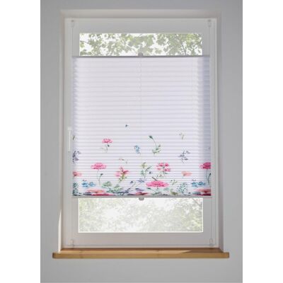 bonprix Plissee mit Blumendruck weiß 8 (H/B: 130/110 cm) bonprix Plissee mit Blumendruck weiß 8 (H/B: 130/110 cm)