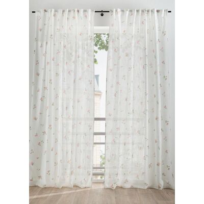 bonprix Gardine mit Blumendruck (1er Pack) weiß 4 (H/B: 245/135 cm) bonprix Gardine mit Blumendruck (1er Pack) weiß 4 (H/B: 245/135 cm)