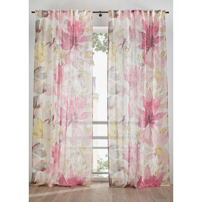 bonprix Vorhang mit recyceltem Polyester (1er Pack) rosa 1 (H/B: 145/135 cm) bonprix Vorhang mit recyceltem Polyester (1er Pack) rosa 1 (H/B: 145/135 cm)