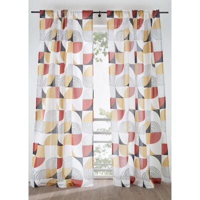 bonprix Gardine aus recyceltem Polyester (1er Pack) rot 2 (H/B: 175/135 cm) bonprix Gardine aus recyceltem Polyester (1er Pack) rot 2 (H/B: 175/135 cm)