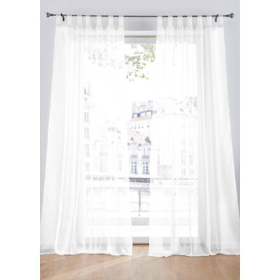 bonprix Gardinen aus leichtem Voile (2er Pack) weiß 4 (H/B: 245/150 cm) bonprix Gardinen aus leichtem Voile (2er Pack) weiß 4 (H/B: 245/150 cm)