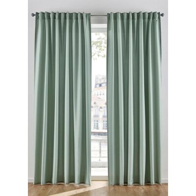 bonprix Pflegeleichte Vorhänge aus recyceltem Polyester (2er Pack) grün 1 (H/B: 145/140 cm) bonprix Pflegeleichte Vorhänge aus recyceltem Polyester (2er Pack) grün 1 (H/B: 145/140 cm)
