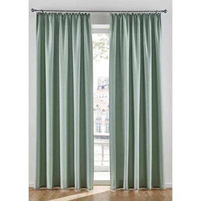 bonprix Pflegeleichte Vorhänge mit recyceltem Polyester (2er Pack) grün 1 (H/B: 145/140 cm) bonprix Pflegeleichte Vorhänge mit recyceltem Polyester (2er Pack) grün 1 (H/B: 145/140 cm)