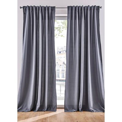 bonprix Pflegeleichte Vorhänge aus Mikrofaser (2er Pack) grau 4 (H/B: 245/140 cm) bonprix Pflegeleichte Vorhänge aus Mikrofaser (2er Pack) grau 4 (H/B: 245/140 cm)