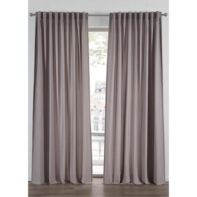 bonprix Pflegeleichte Vorhänge aus Mikrofaser (2er Pack) grau 4 (H/B: 245/140 cm) bonprix Pflegeleichte Vorhänge aus Mikrofaser (2er Pack) grau 4 (H/B: 245/140 cm)