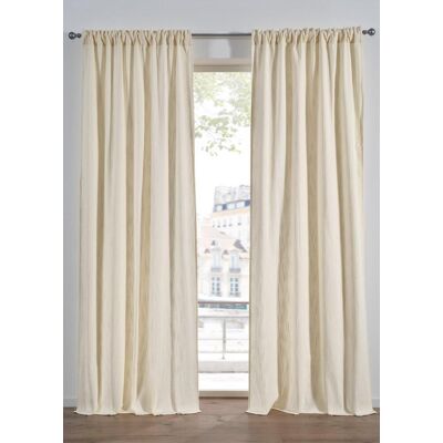 bonprix Blickdichter Vorhang mit gewebten Streifen aus Bio-Baumwolle (1er Pack) beige 4 (H/B: 245/110 cm) bonprix Blickdichter Vorhang mit gewebten Streifen aus Bio-Baumwolle (1er Pack) beige 4 (H/B: 245/110 cm)