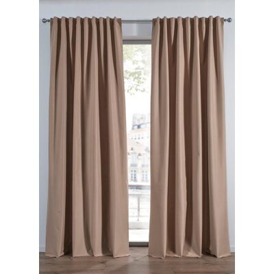 bonprix Verdunkelungsvorhang mit beschichteter schwarzer Rückseite (1er Pack) braun 4 (H/B: 245/135 cm) bonprix Verdunkelungsvorhang mit beschichteter schwarzer Rückseite (1er Pack) braun 4 (H/B: 245/135 cm)