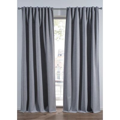 bonprix Thermo Verdunkelungsvorhang mit gleichfarbiger Rückseite (1er Pack) grau 1 (H/B: 145/130 cm) bonprix Thermo Verdunkelungsvorhang mit gleichfarbiger Rückseite (1er Pack) grau 1 (H/B: 145/130 cm)