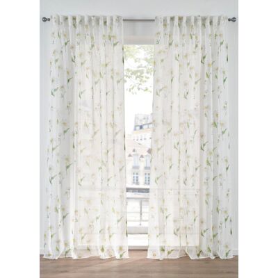 bonprix Gardine mit Blumendruck (1er Pack) weiß 1 (H/B: 145/135 cm) bonprix Gardine mit Blumendruck (1er Pack) weiß 1 (H/B: 145/135 cm)