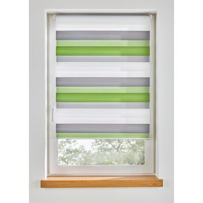 bonprix Doppelrollo mit farbigen Streifen grün 3 (H/B: 150/70 cm) bonprix Doppelrollo mit farbigen Streifen grün 3 (H/B: 150/70 cm)
