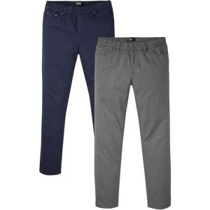 bonprix Regular-Fit Schlupfhose Straight (2er Pack) blau 56 bonprix Regular-Fit Schlupfhose Straight (2er Pack) blau 56