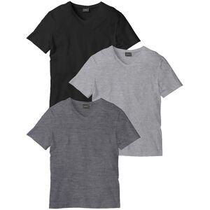 bonprix T-Shirt mit V-Ausschnitt (3er Pack) grau 48 bonprix T-Shirt mit V-Ausschnitt (3er Pack) grau 48