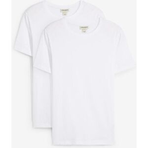bonprix T-Shirt aus reiner Bio-Baumwolle in Slim Fit (2er Pack) weiß 56 bonprix T-Shirt aus reiner Bio-Baumwolle in Slim Fit (2er Pack) weiß 56