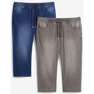 bonprix Leichte Regular Fit Schlupf-3/4-Stretch-Jeans, Straight (2er Pack) blau 36 bonprix Leichte Regular Fit Schlupf-3/4-Stretch-Jeans, Straight (2er Pack) blau 36