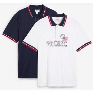 bonprix Poloshirt, Kurzarm aus reiner Bio-Baumwolle (2er Pack) blau 52 bonprix Poloshirt, Kurzarm aus reiner Bio-Baumwolle (2er Pack) blau 52