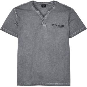 bonprix Henleyshirt, Kurzarm in gewaschener Optik aus reiner Bio-Baumwolle grau 68 bonprix Henleyshirt, Kurzarm in gewaschener Optik aus reiner Bio-Baumwolle grau 68