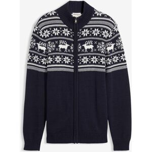 bonprix Norweger Strickjacke aus reiner Baumwolle blau 44 bonprix Norweger Strickjacke aus reiner Baumwolle blau 44