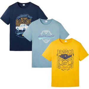 bonprix T-Shirt (3er Pack) blau 48 bonprix T-Shirt (3er Pack) blau 48