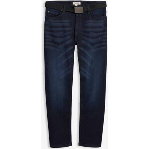 bonprix Regular Fit Stretch-Jeans mit Gürtel, Straight blau 44 bonprix Regular Fit Stretch-Jeans mit Gürtel, Straight blau 44