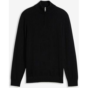bonprix Troyer-Pullover mit Baumwolle schwarz 60 bonprix Troyer-Pullover mit Baumwolle schwarz 60