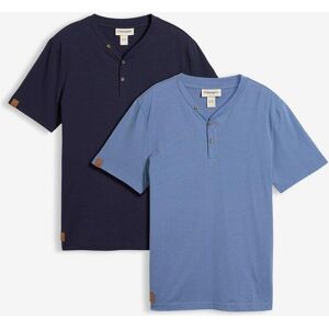 bonprix Henleyshirt aus reiner Bio-Baumwolle (2er Pack) blau 56 bonprix Henleyshirt aus reiner Bio-Baumwolle (2er Pack) blau 56