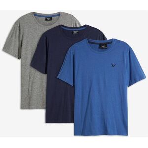 bonprix T-Shirt in Regular Fit (3er Pack) blau 44 bonprix T-Shirt in Regular Fit (3er Pack) blau 44