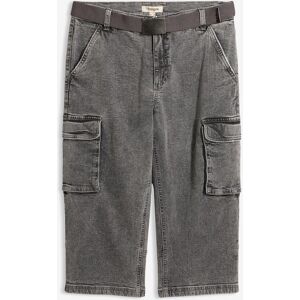 bonprix 3/4-Cargo-Stretch-Jeans mit Gürtel, Relaxed Fit grau 34 bonprix 3/4-Cargo-Stretch-Jeans mit Gürtel, Relaxed Fit grau 34