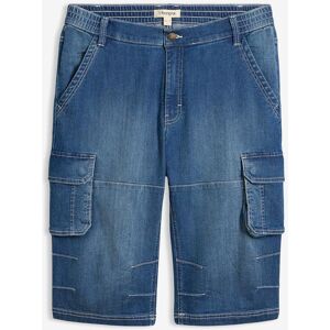 bonprix Leichte Jeans-Long-Cargobermuda mit Dehnbund, Regular Fit blau 46 bonprix Leichte Jeans-Long-Cargobermuda mit Dehnbund, Regular Fit blau 46