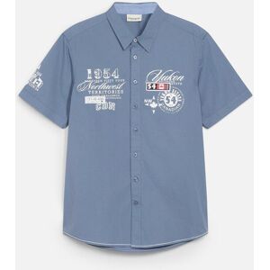bonprix Kurzarmhemd mit Druck blau 47 bonprix Kurzarmhemd mit Druck blau 47