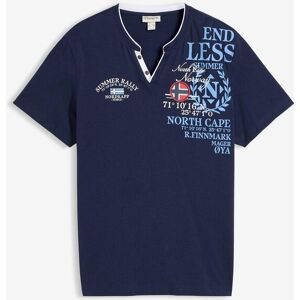 bonprix Henleyshirt, Kurzarm aus reiner Bio-Baumwolle blau 48 bonprix Henleyshirt, Kurzarm aus reiner Bio-Baumwolle blau 48