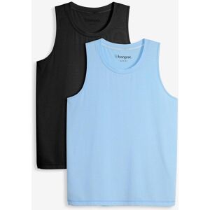 bonprix Herren Sport-Shirt mit Baumwolle (2er-Pack), schnelltrocknend schwarz 44 bonprix Herren Sport-Shirt mit Baumwolle (2er-Pack), schnelltrocknend schwarz 44