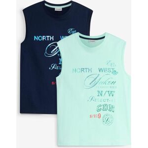 bonprix Muskelshirt (2er Pack) aus reiner Bio-Baumwolle blau 56 bonprix Muskelshirt (2er Pack) aus reiner Bio-Baumwolle blau 56