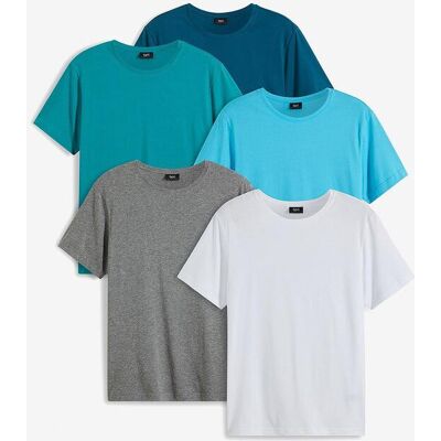 bonprix T-Shirt (5er Pack) blau 48 bonprix T-Shirt (5er Pack) blau 48