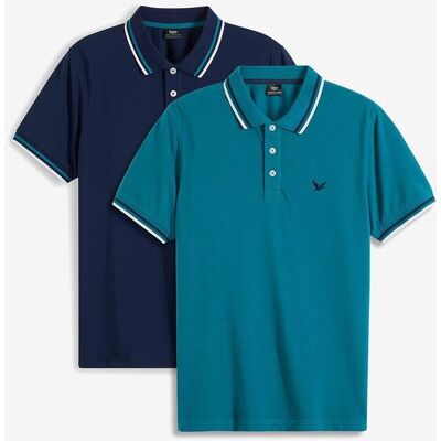 bonprix Poloshirt (2er Pack) petrol 64 bonprix Poloshirt (2er Pack) petrol 64